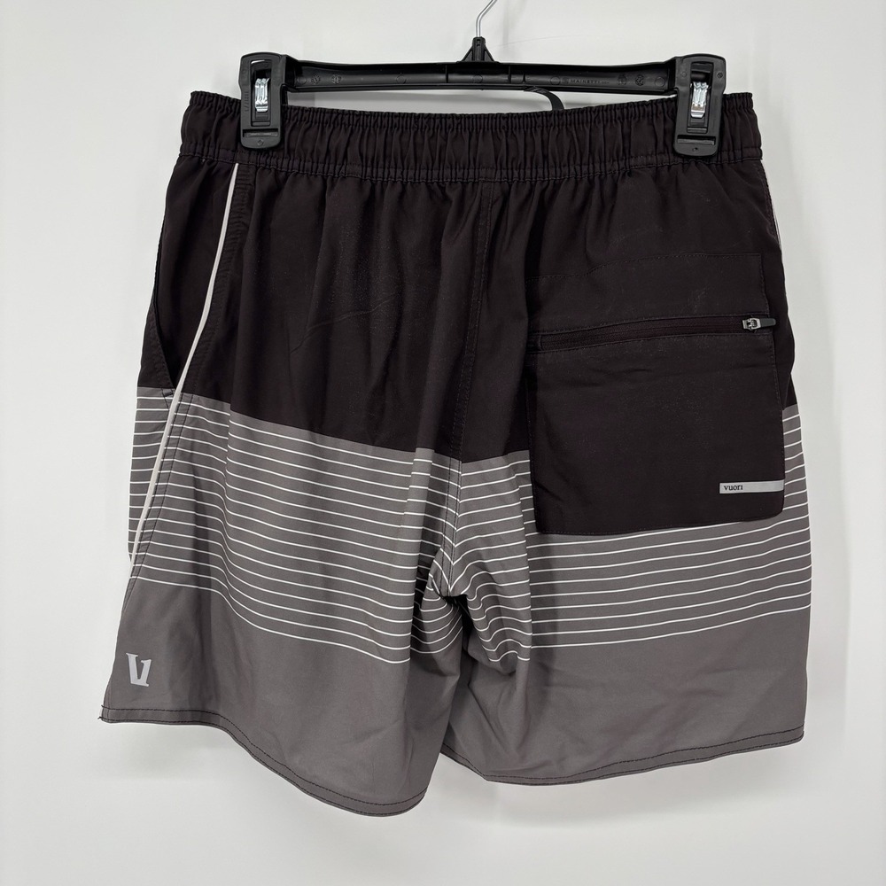 Vuori Trail Shorts 2.0 Mens Small Brown Gray Striped V341 Performance 6" Inseam - Picture 2 of 6